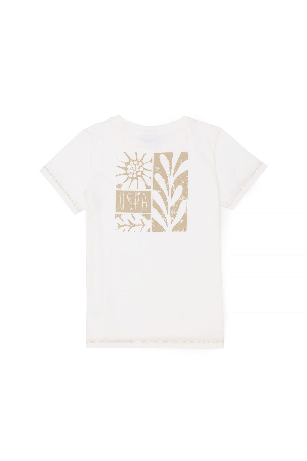 Футболка цвета экрю для мальчика - U.s. polo assn фото 3