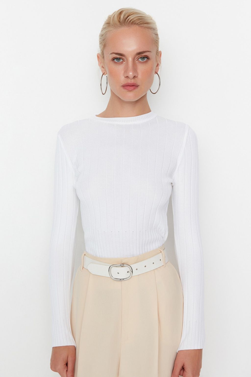 Mor Basic Bisiklet Yaka Triko Kazak TWOAW23KZ01249 - Trendyolmilla фото 27