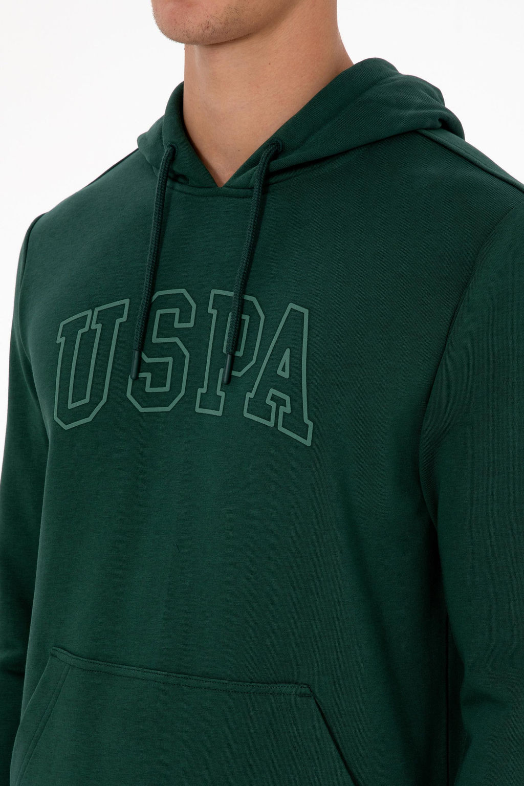 Erkek Regular Fit Kap__onlu Koyu Ye_il Basic Sweatshirt - U.s. polo assn фото 7