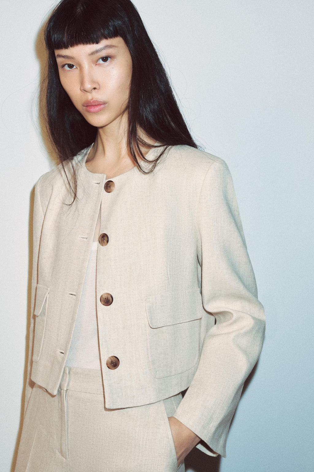 BLAZER TEJIDO R?STICO / Beige claro - Zara фото 12