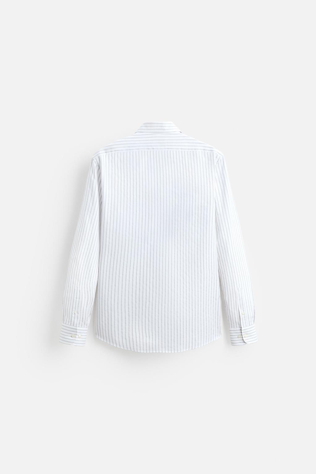 TEXTURED STRIPE SHIRT - Zara фото 7