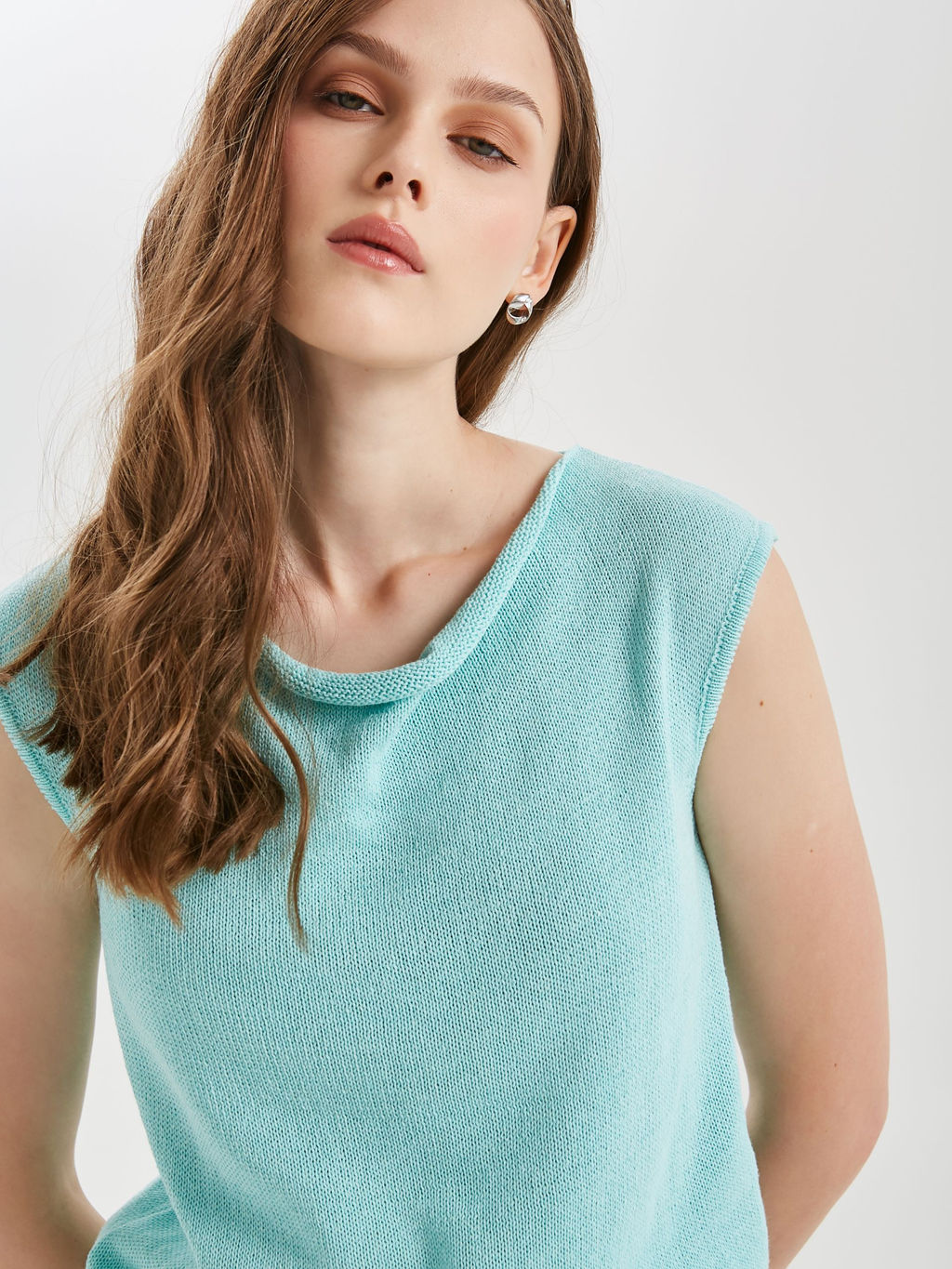 Блузка вязаная без рукавов - Stilla фото 5
