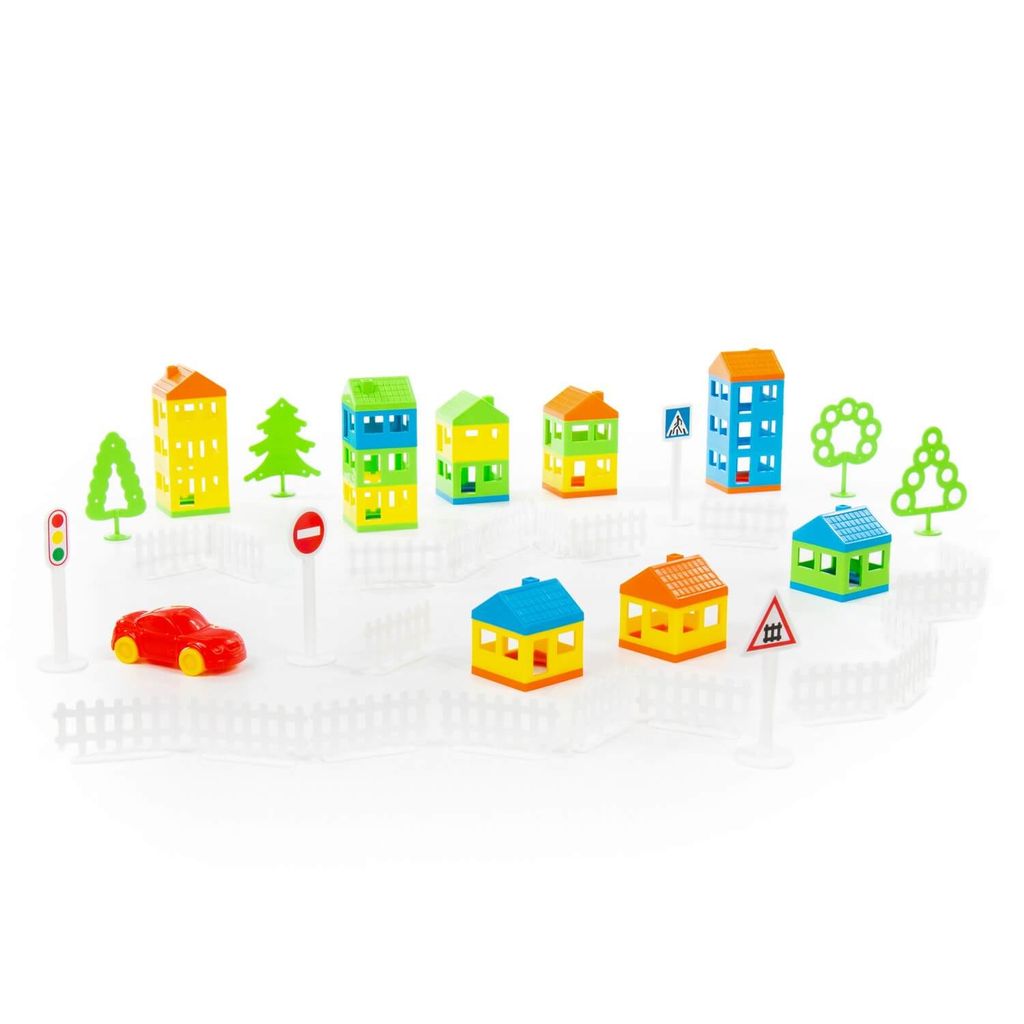 Конструктор Построй свой город (61 элемент) (в пакете) - Полесье фото 4