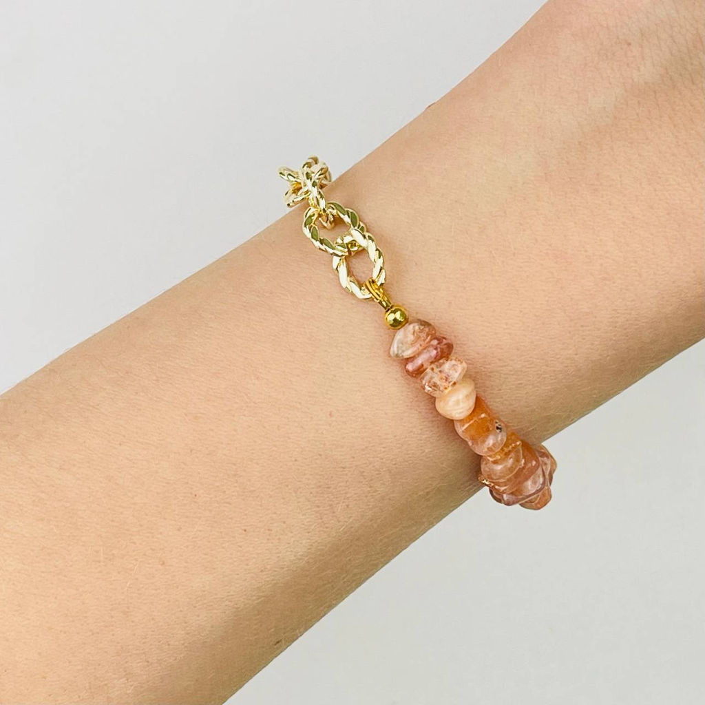 Браслет из Солнечного камня с цепочкой 18 см