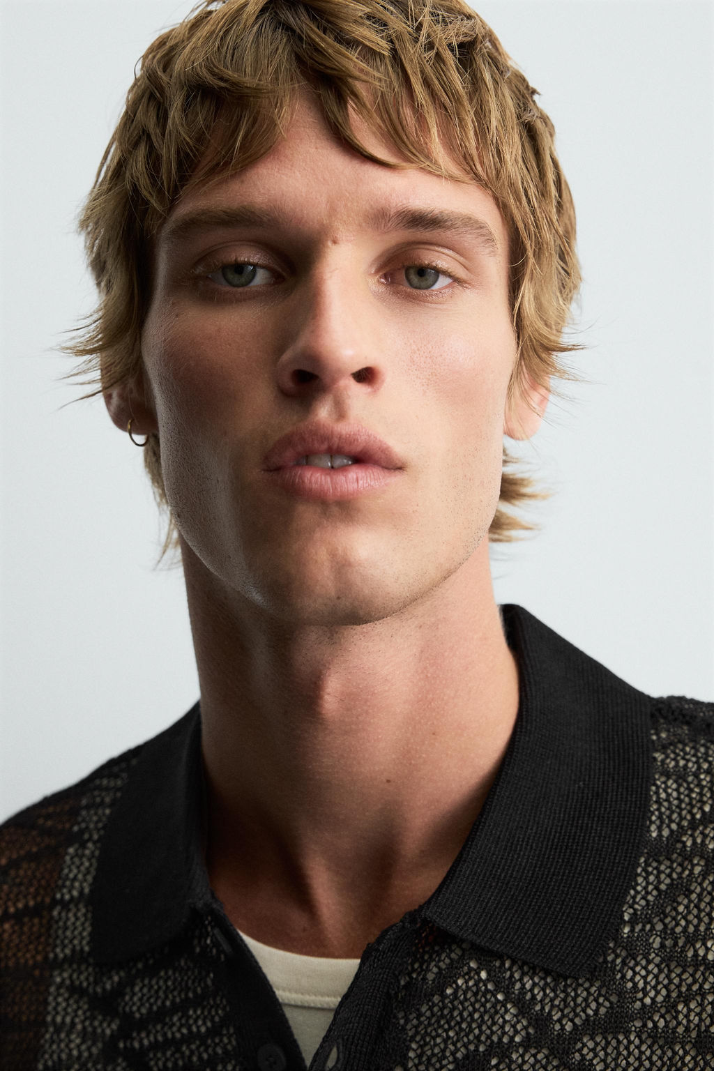 OPENWORK KNIT POLO SHIRT - Zara фото 6