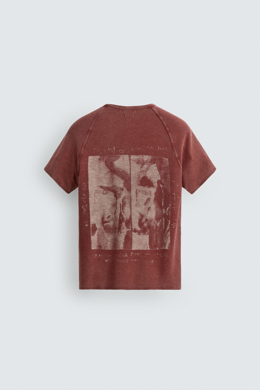 CAMISETA PUNTO ESTAMPADOS LAVADOS / Rojo - Zara фото 8