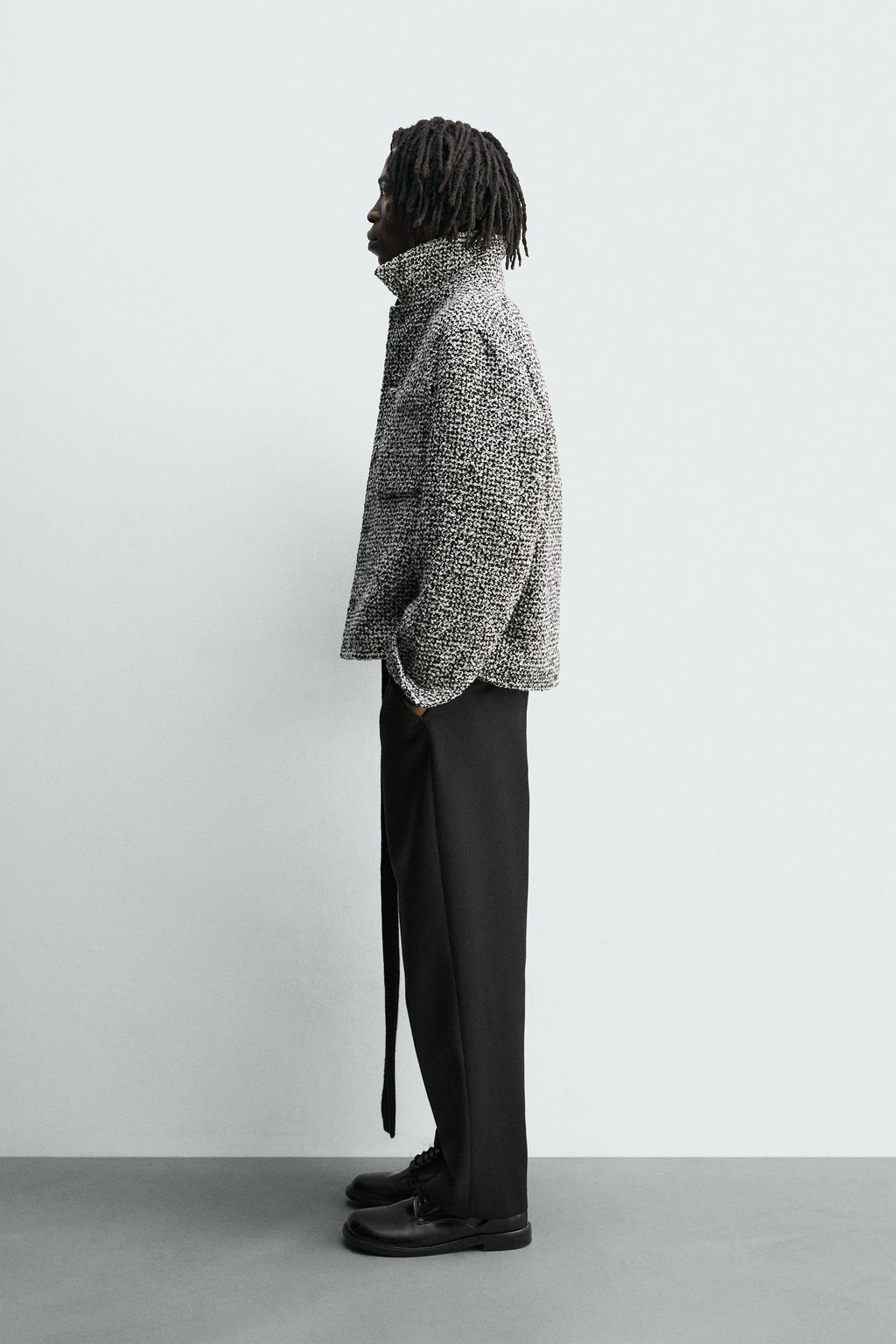 TEXTURED OVERSHIRT WITH POCKETS - Zara фото 4