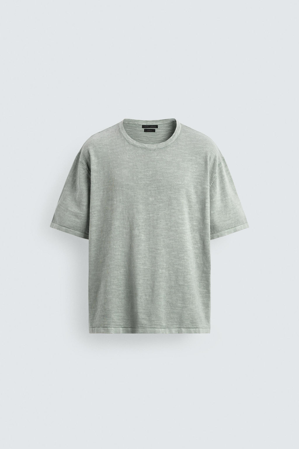 CAMISETA PUNTO ESTRUCTURA FLAM? / Azul claro - Zara фото 6