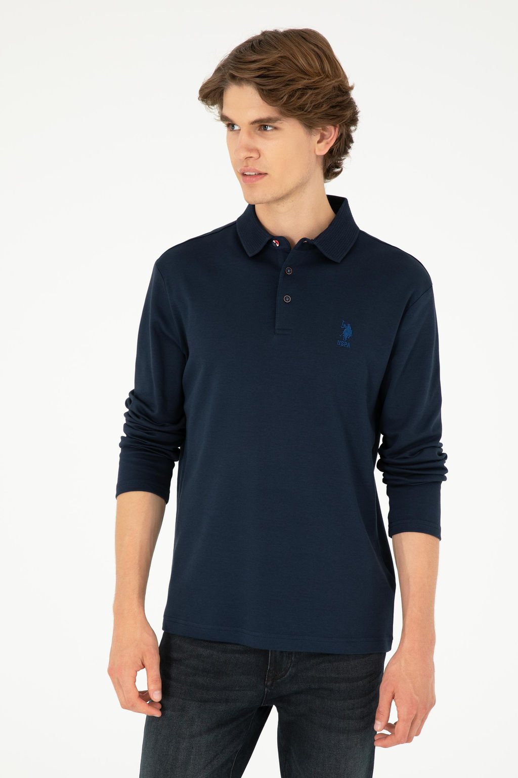 Мужской темно-синий базовый свитшот - U.s. polo assn фото 3
