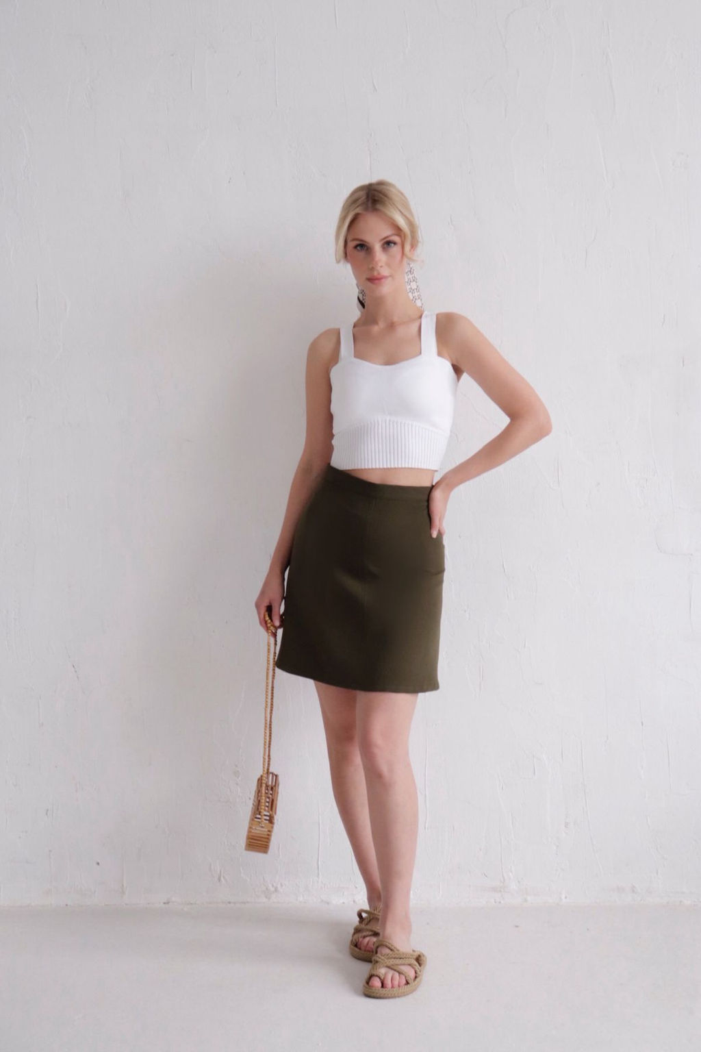 Короткая юбка-трапеция - Martichelli фото 11