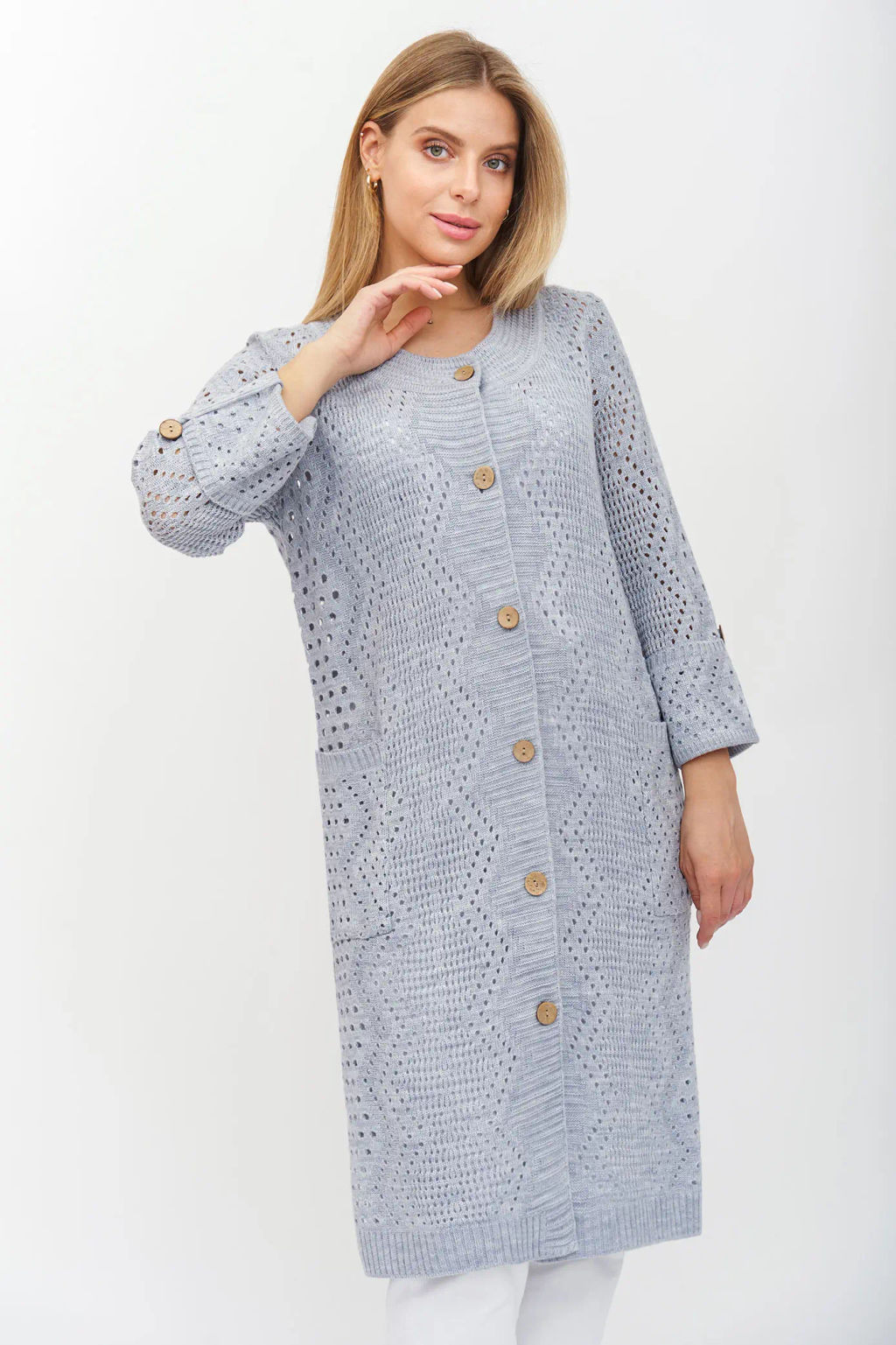 ЗЛАТА Кардиган 1-660/св.серый