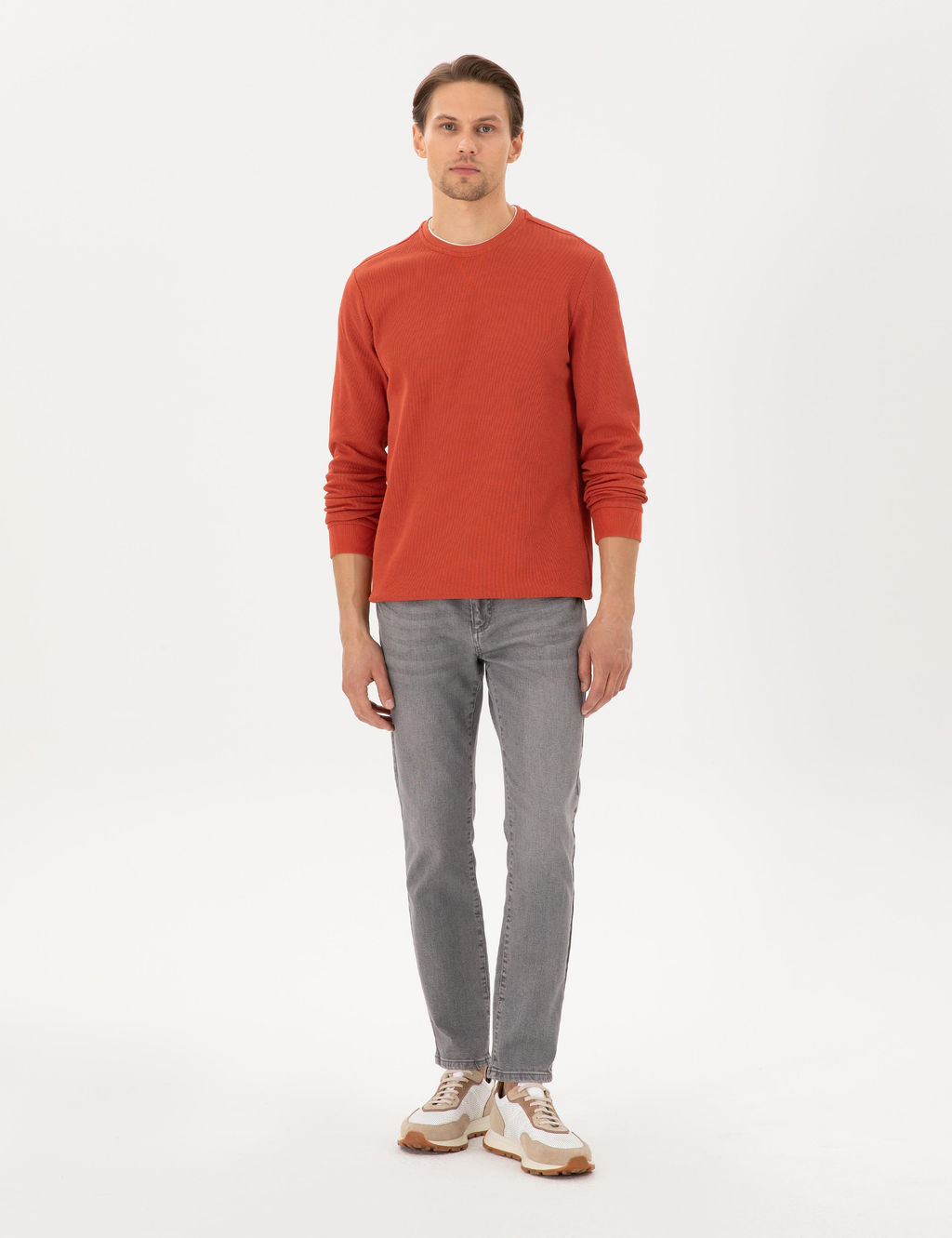Kahverengi Regular Fit Sweatshirt - Pierre cardin фото 4