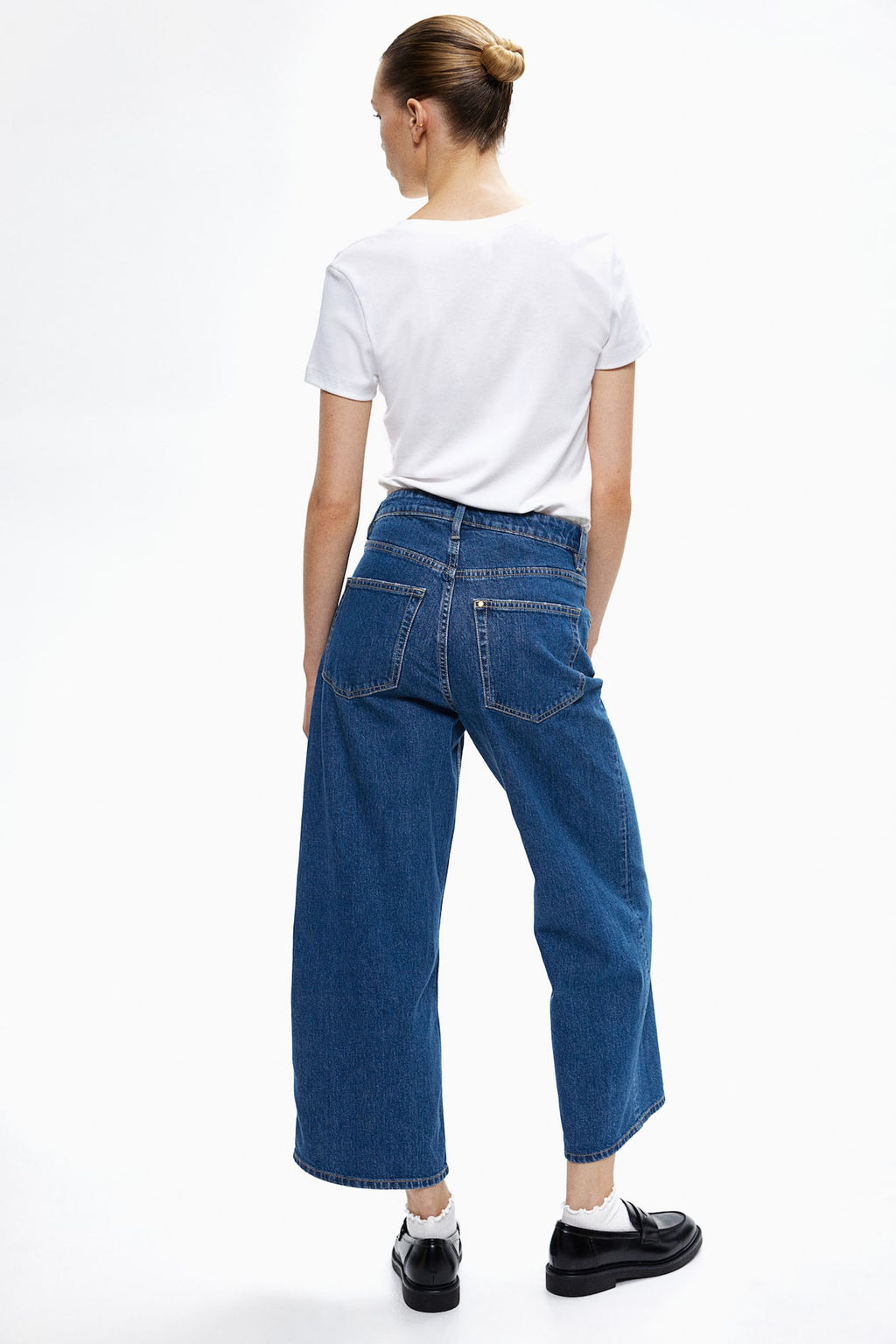 Wide High Cropped Jeans - H&m фото 4