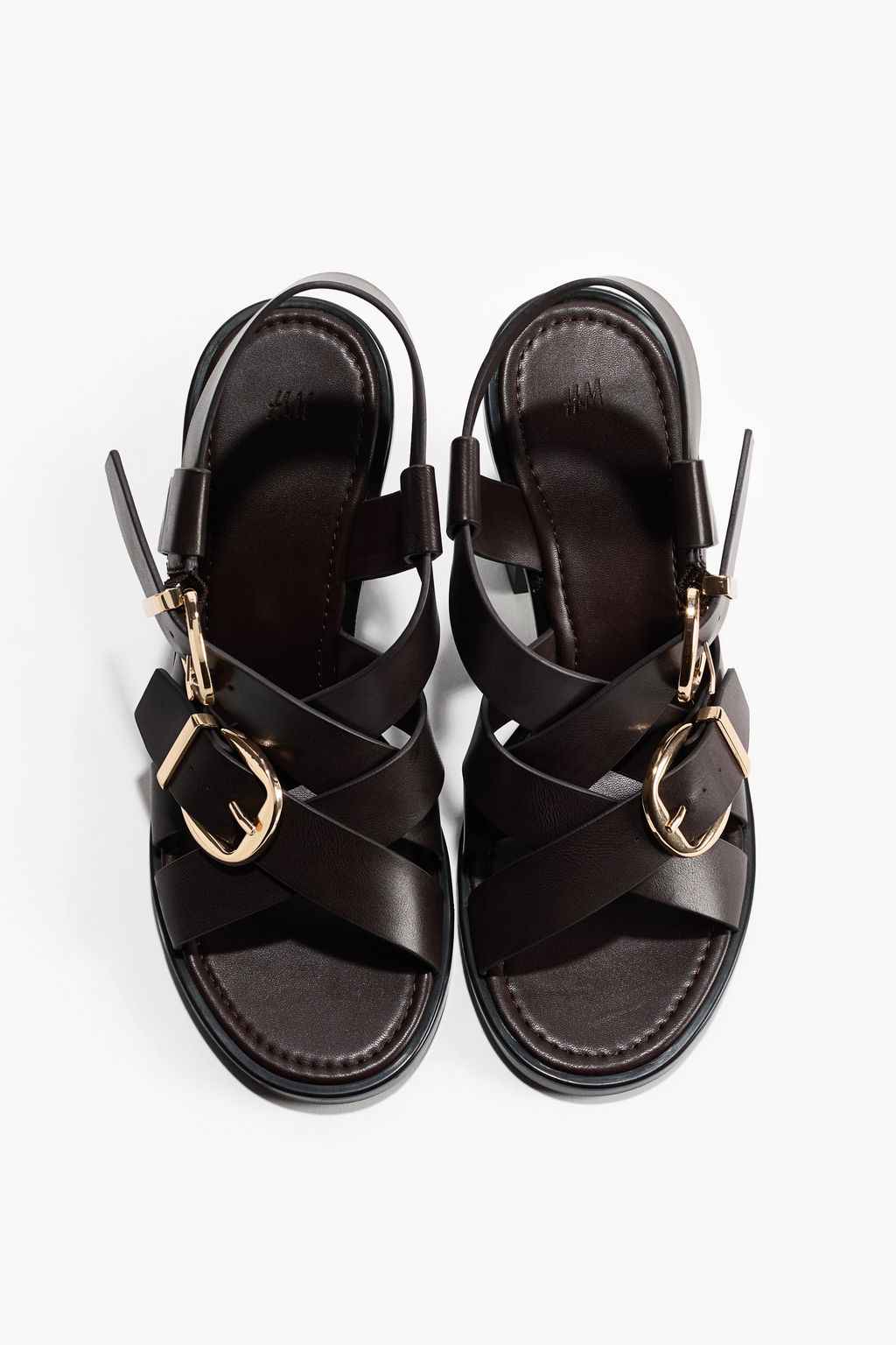 Sandalias de tac?n con hebillas decorativas - H&m фото 3