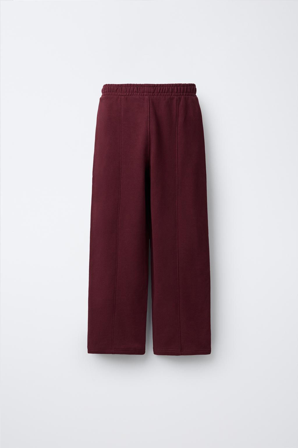 STRAIGHT-LEG PLUSH TROUSERS WITH SLOGAN - Zara фото 6