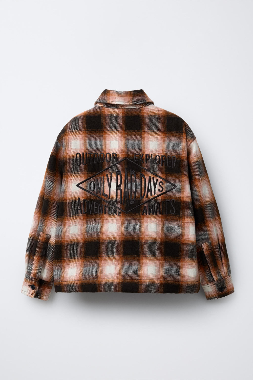 CHECK OVERSHIRT WITH FAUX SHEARLING LINING - Zara фото 2