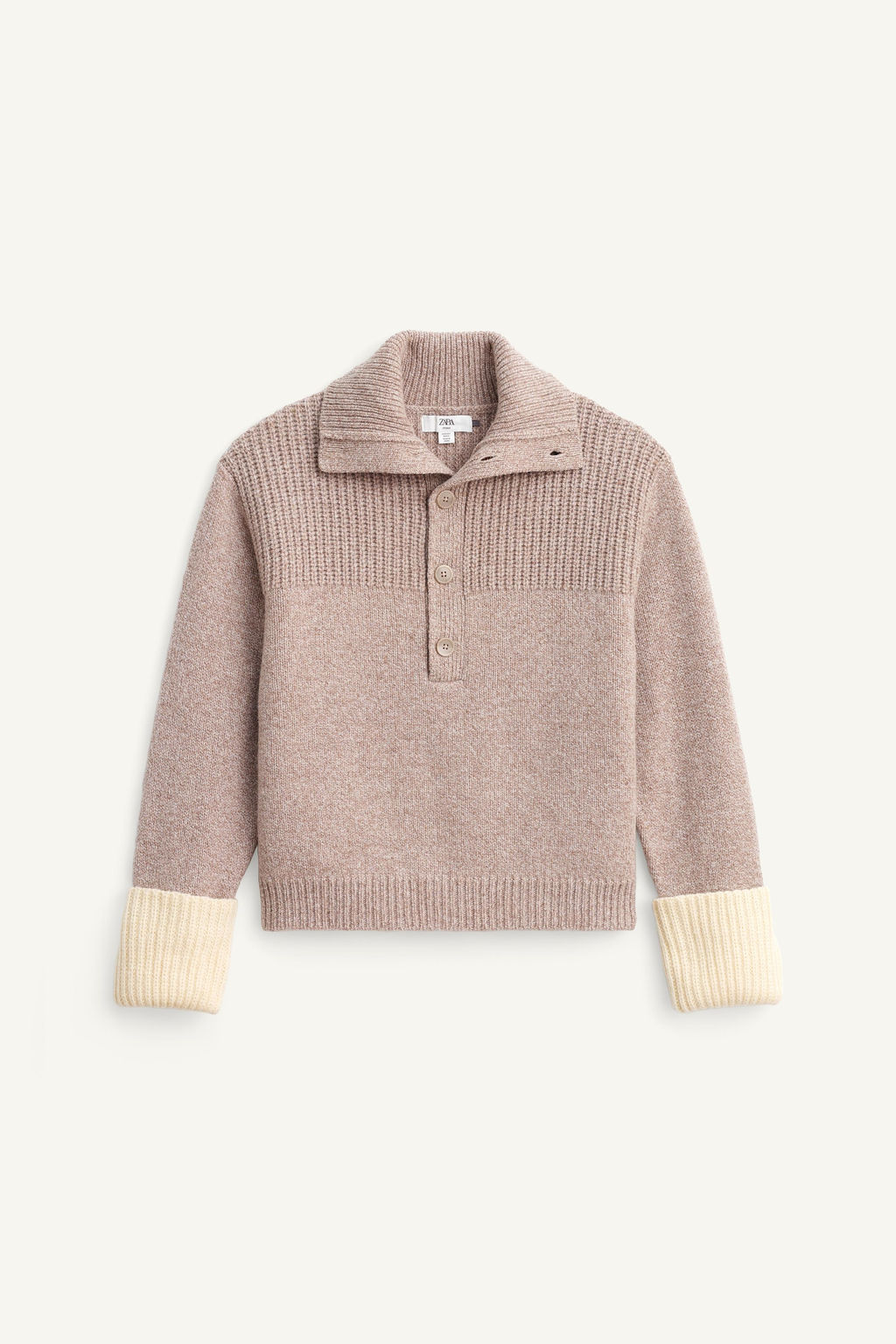 LIMITED EDITION WOOL BUTTONED COLLAR SWEATER - Zara фото 6
