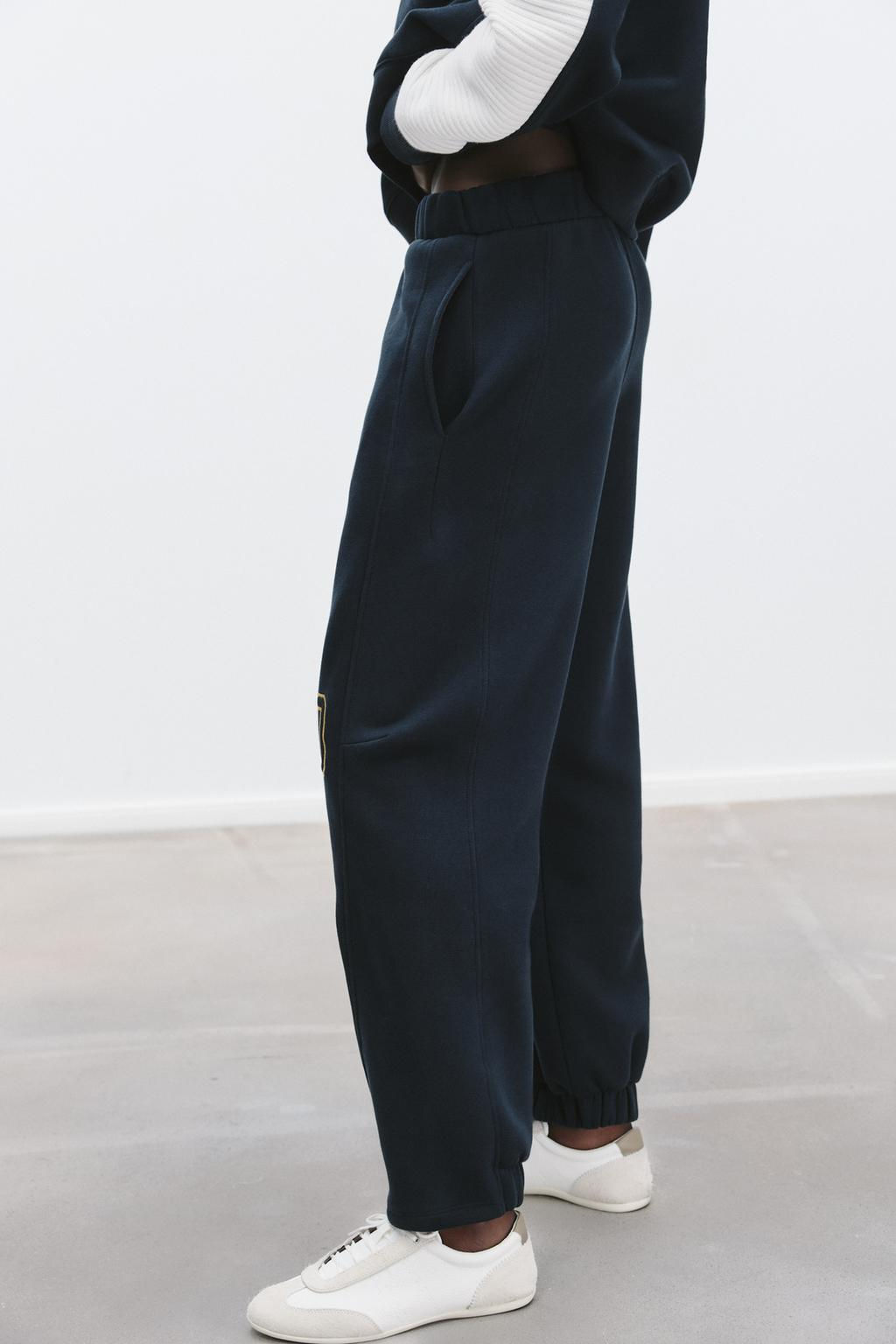 EMBROIDERED NUMBER PLUSH TROUSERS - Zara фото 3