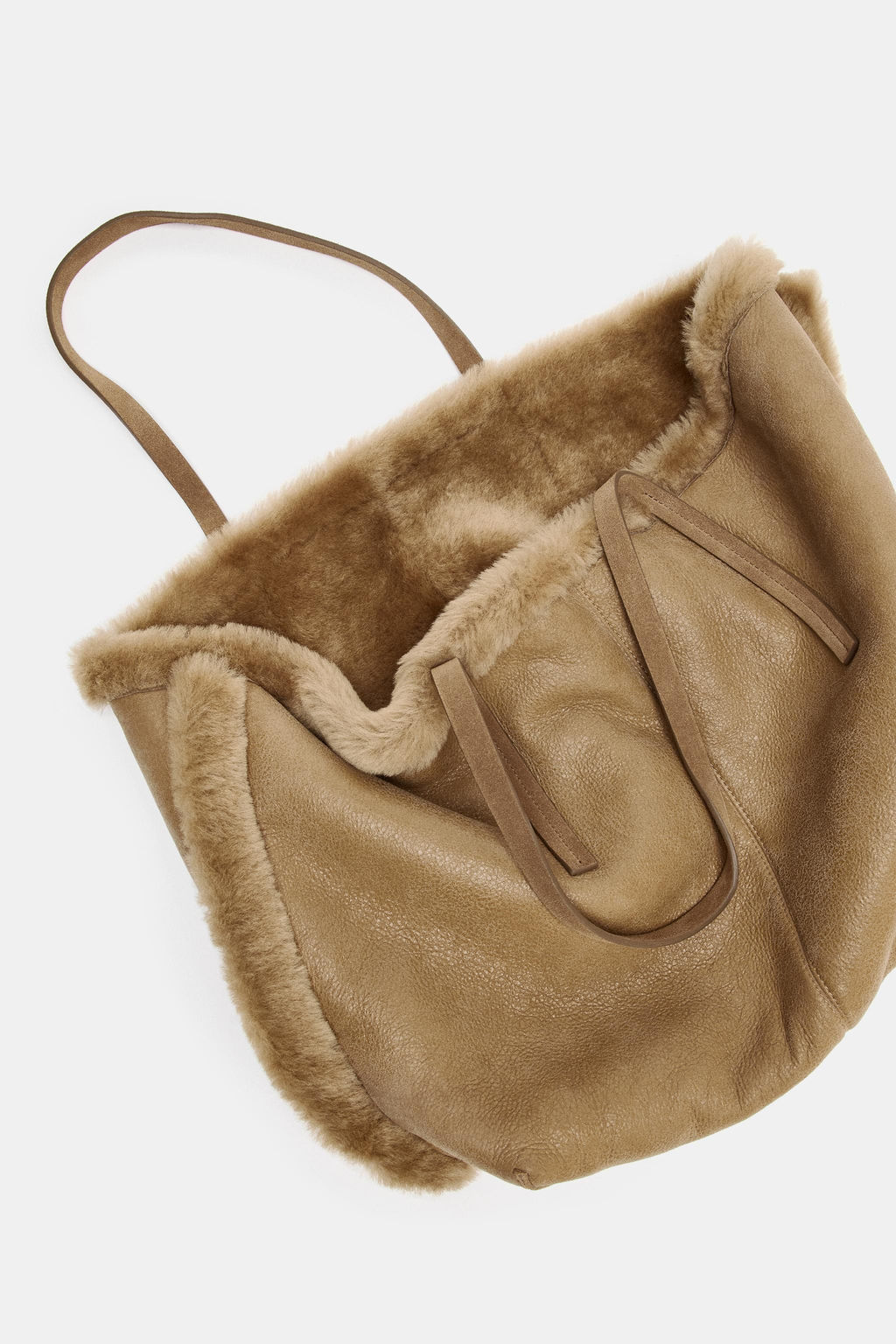 REVERSIBLE LEATHER HANDBAG - Zara фото 6