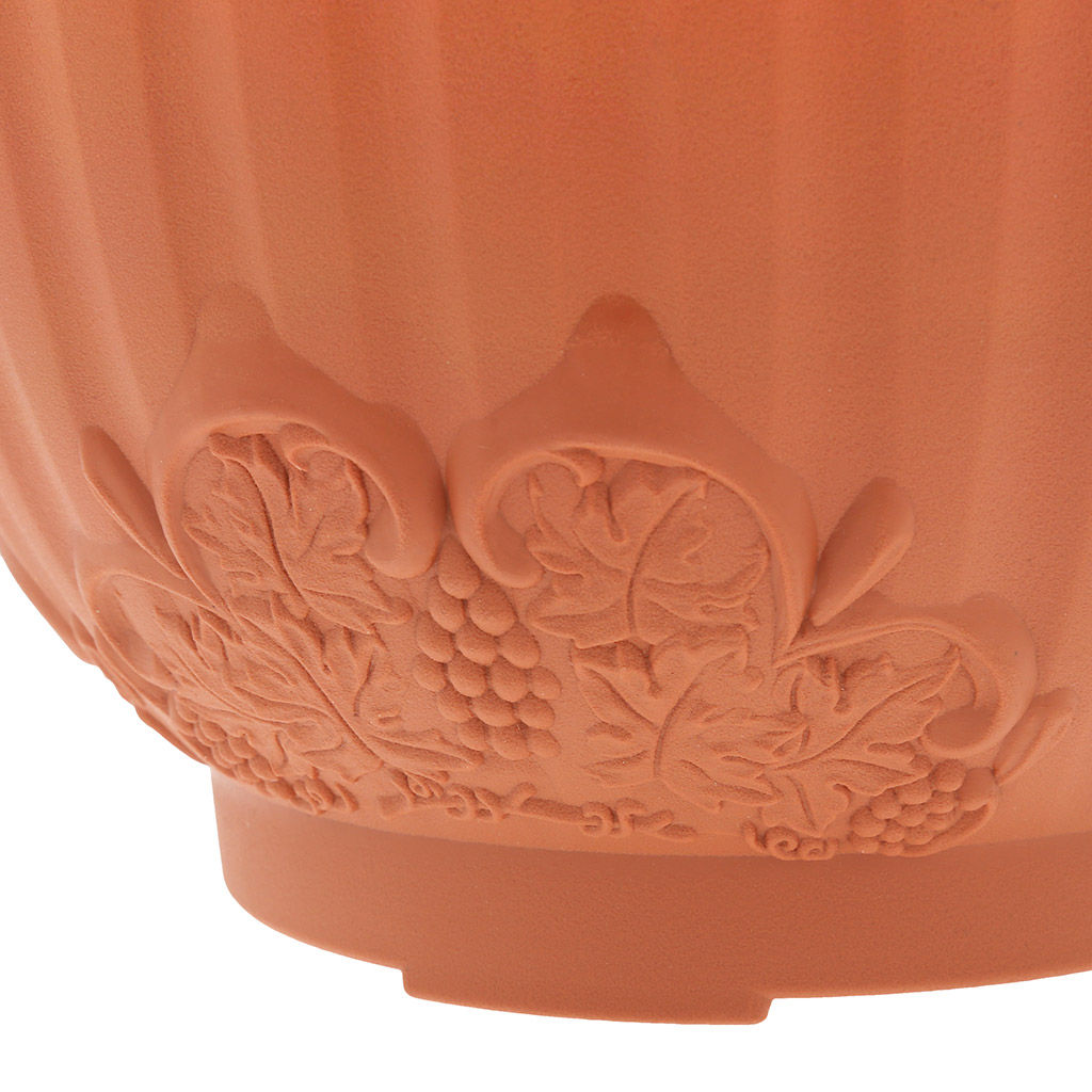 Терракот Горшок для цветов пластмассовый 11л, с поддоном, д29см, h30см, резной орнамент, морозостойкий полипропилен, т.м. NECO (Россия) - Домашняя мода фото 6