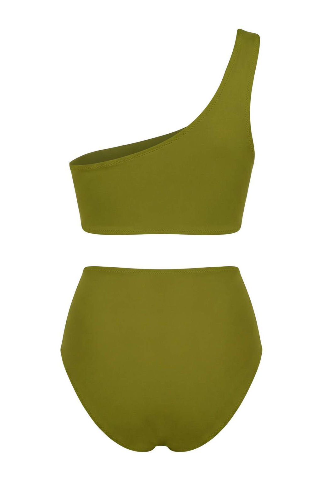 Haki Tek Omuz Aksesuarl? Yuksek Bel Bikini Tak?m? TBESS26BT00012 - Trendyolmilla фото 2