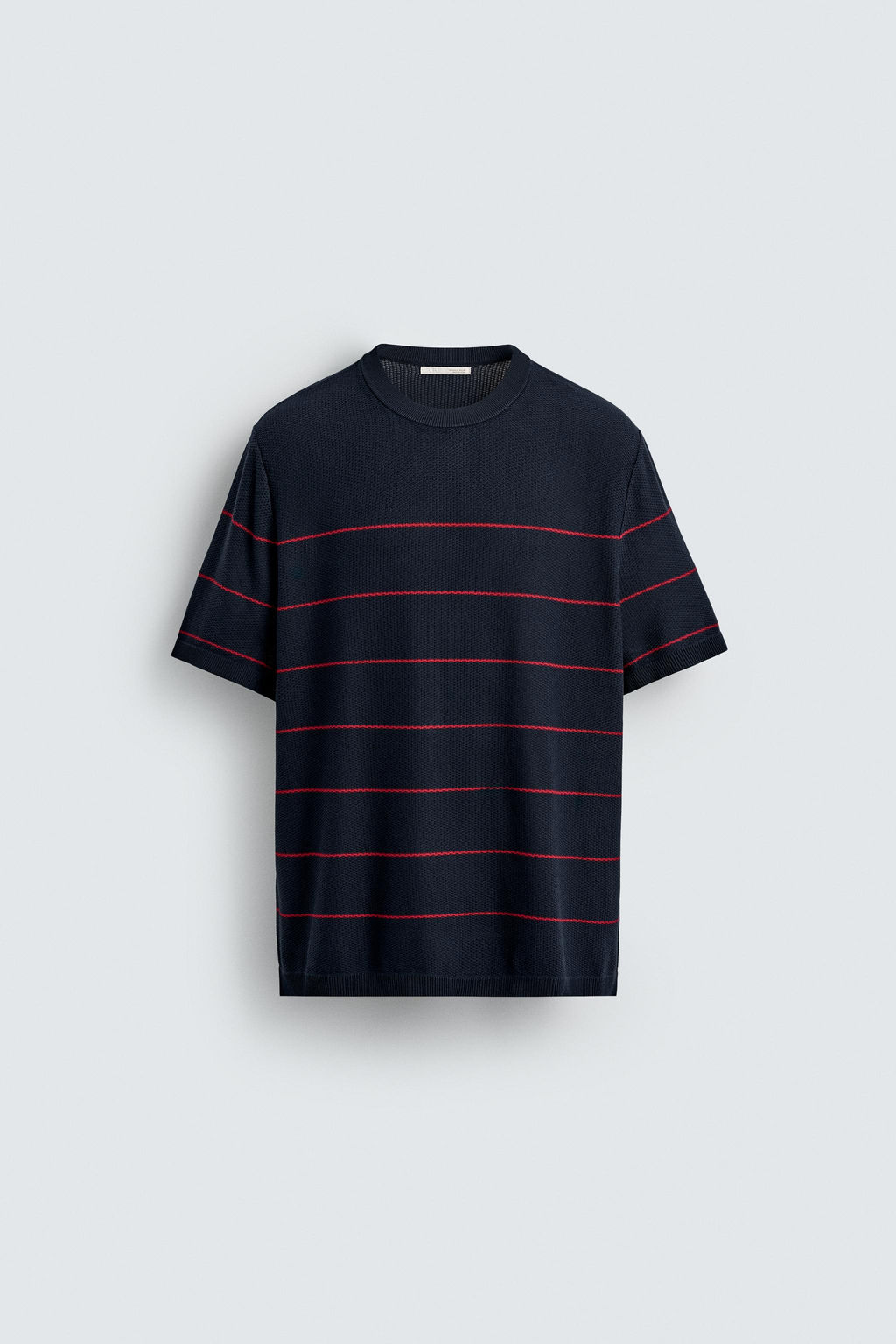 STRIPED JACQUARD KNIT T-SHIRT