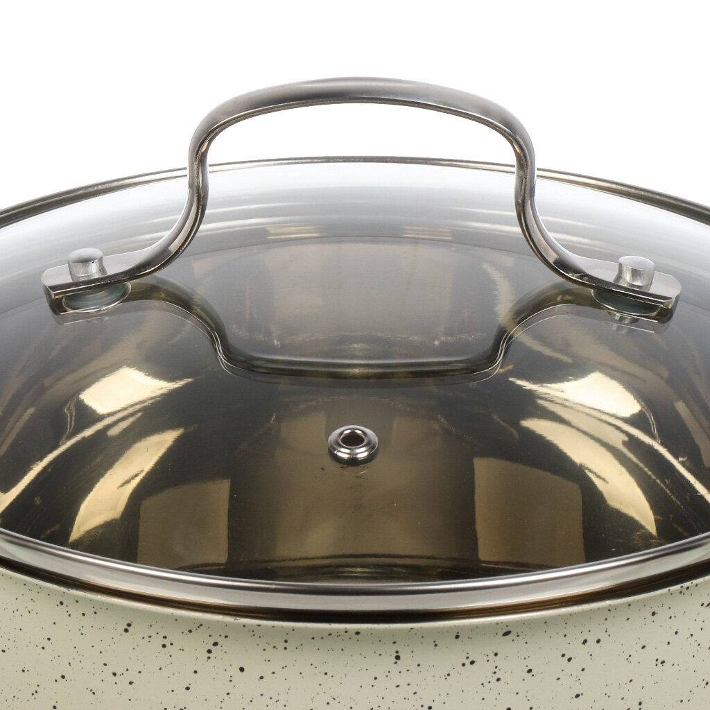Кастрюля 3,6л из нержавеющей стали со стеклянной крышкой, 20х11.5см (R-306в) /Rashel/  фото 5