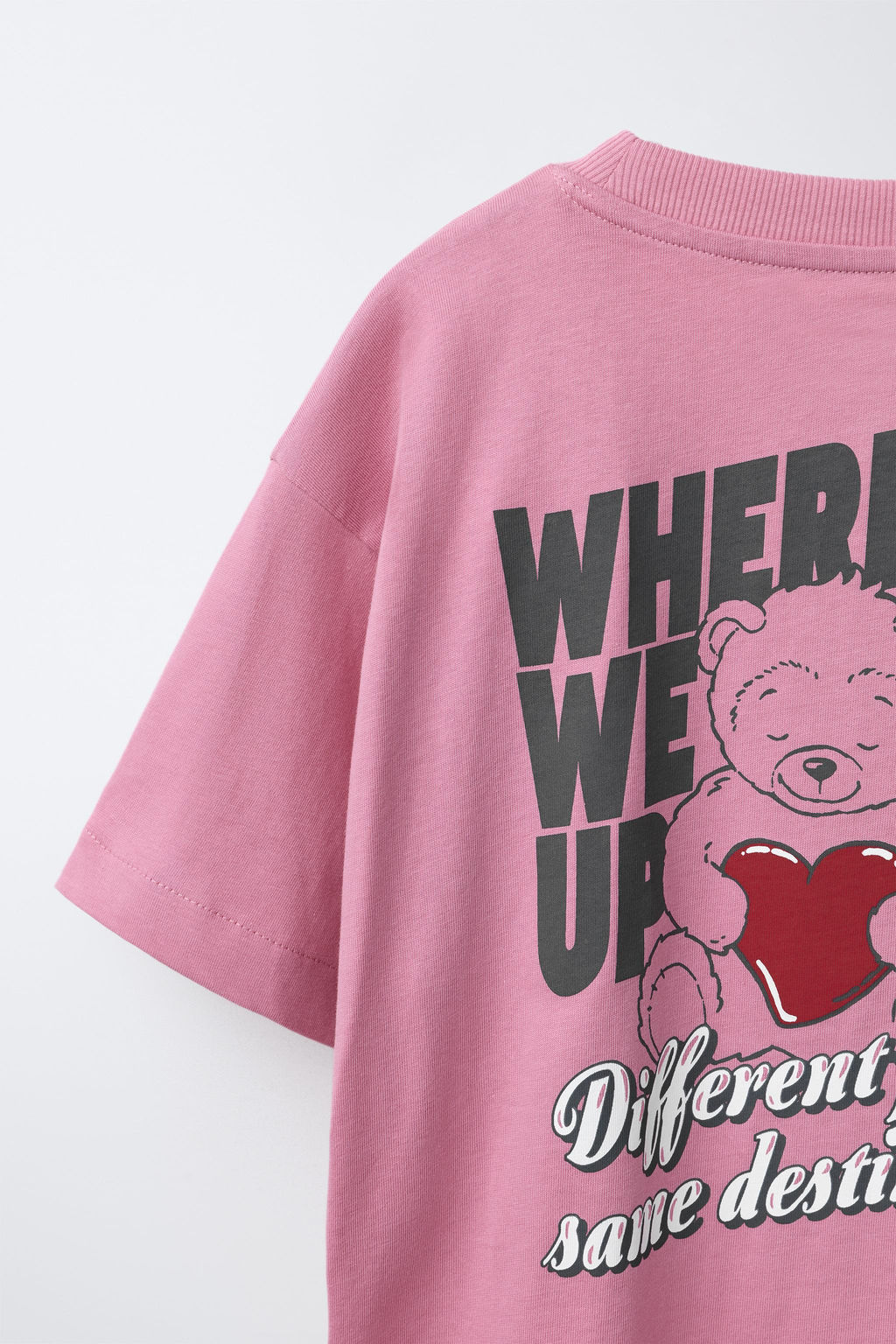 CAMISETA ESTAMPADA CORAZONES / Rosa - Zara фото 4