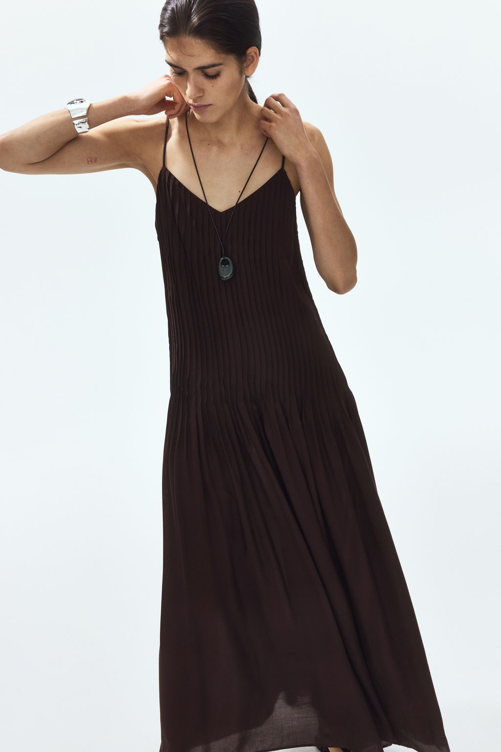 Vestido de modal con jaretas - H&m фото 2