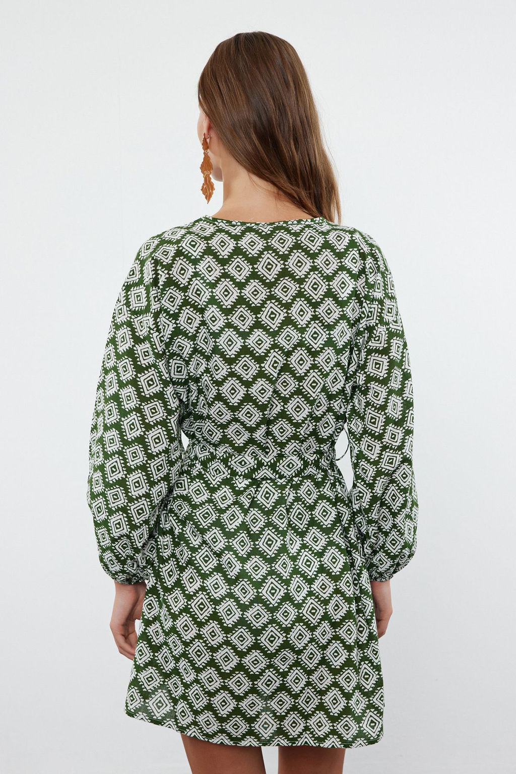 Cicek Desenli Kusakl? Mini Dokuma Balon Kollu %100 Pamuklu Plaj Kimono&Kaftan TBESS22KM0022 - Trendyolmilla фото 13