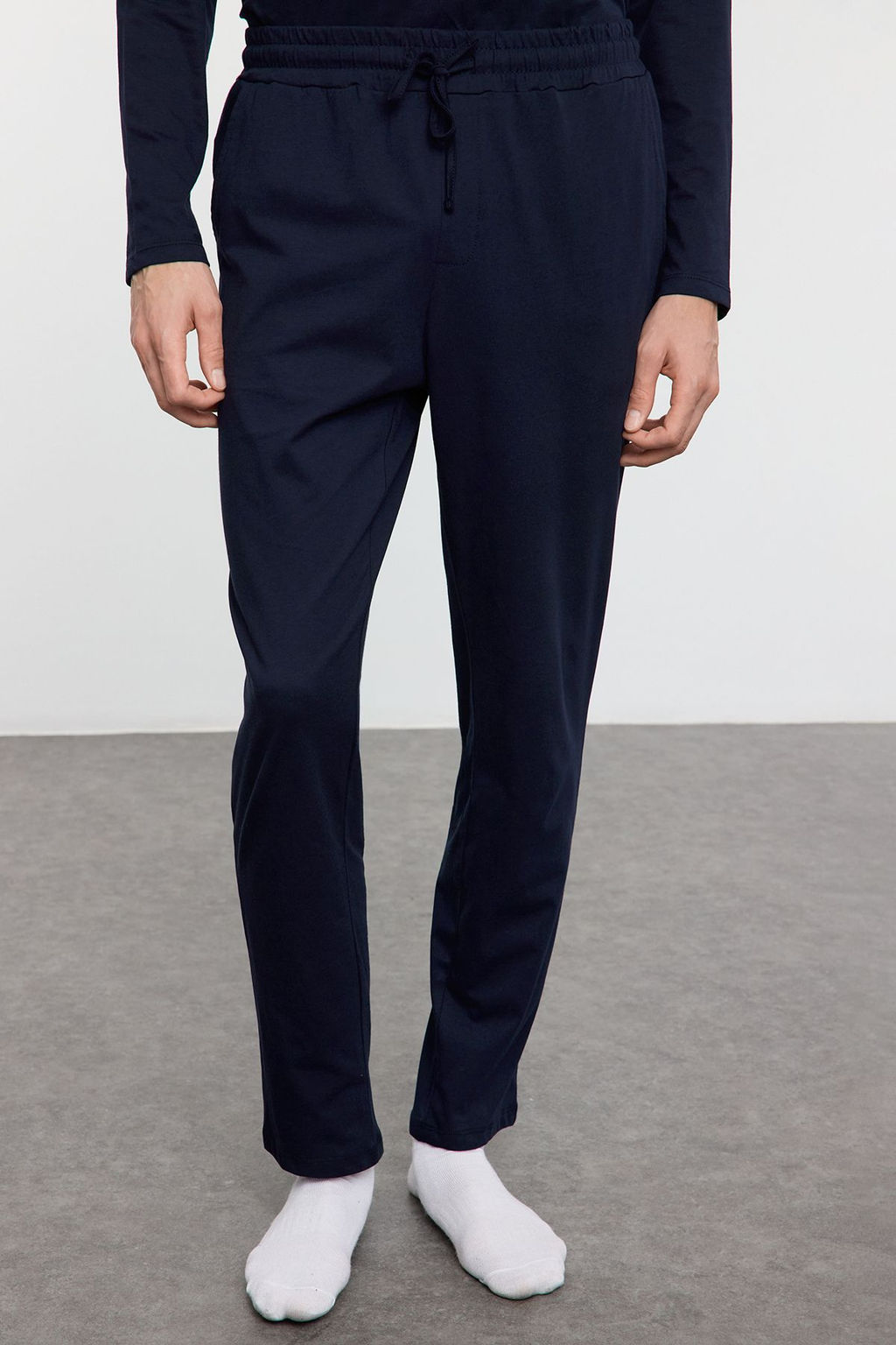 TRENDYOL MAN Lacivert Bask?l? Orme Couple/Cift Pijama Tak?m? TMNAW25PT00046 - Trendyolmilla фото 5