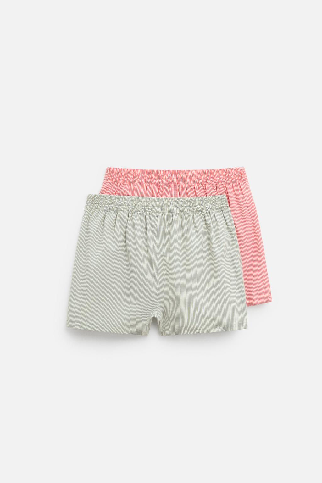 PACK OF 2 CONTRAST POPLIN BOXERS - Zara фото 2
