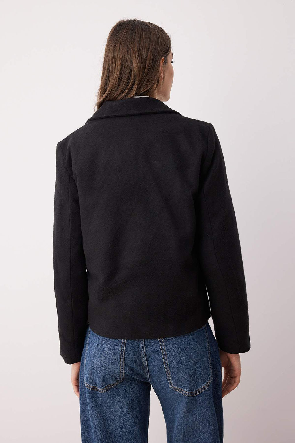 Trendyolmilla Siyah Regular K?sa Ceket Kaban TWOAW25KB00110  фото 4