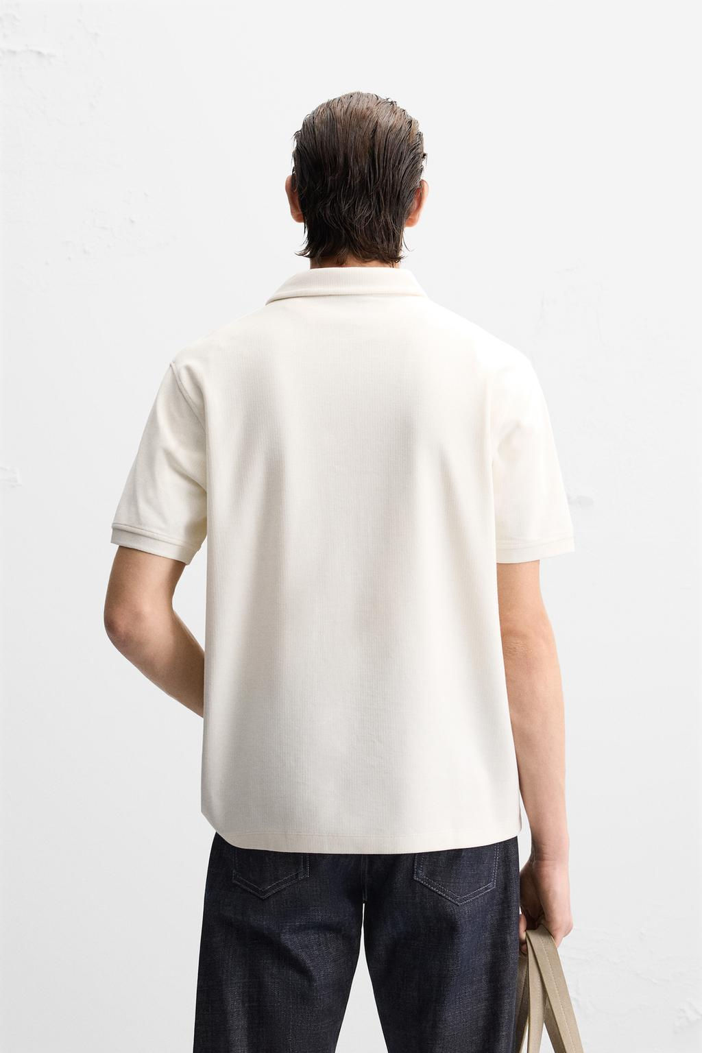 TEXTURED POLO SHIRT - Zara фото 12