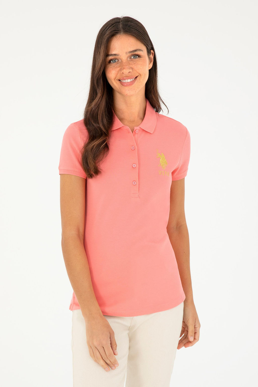 Женская неоново-розовая базовая футболка Неожиданная скидка в корзине - U.s. polo assn фото 8