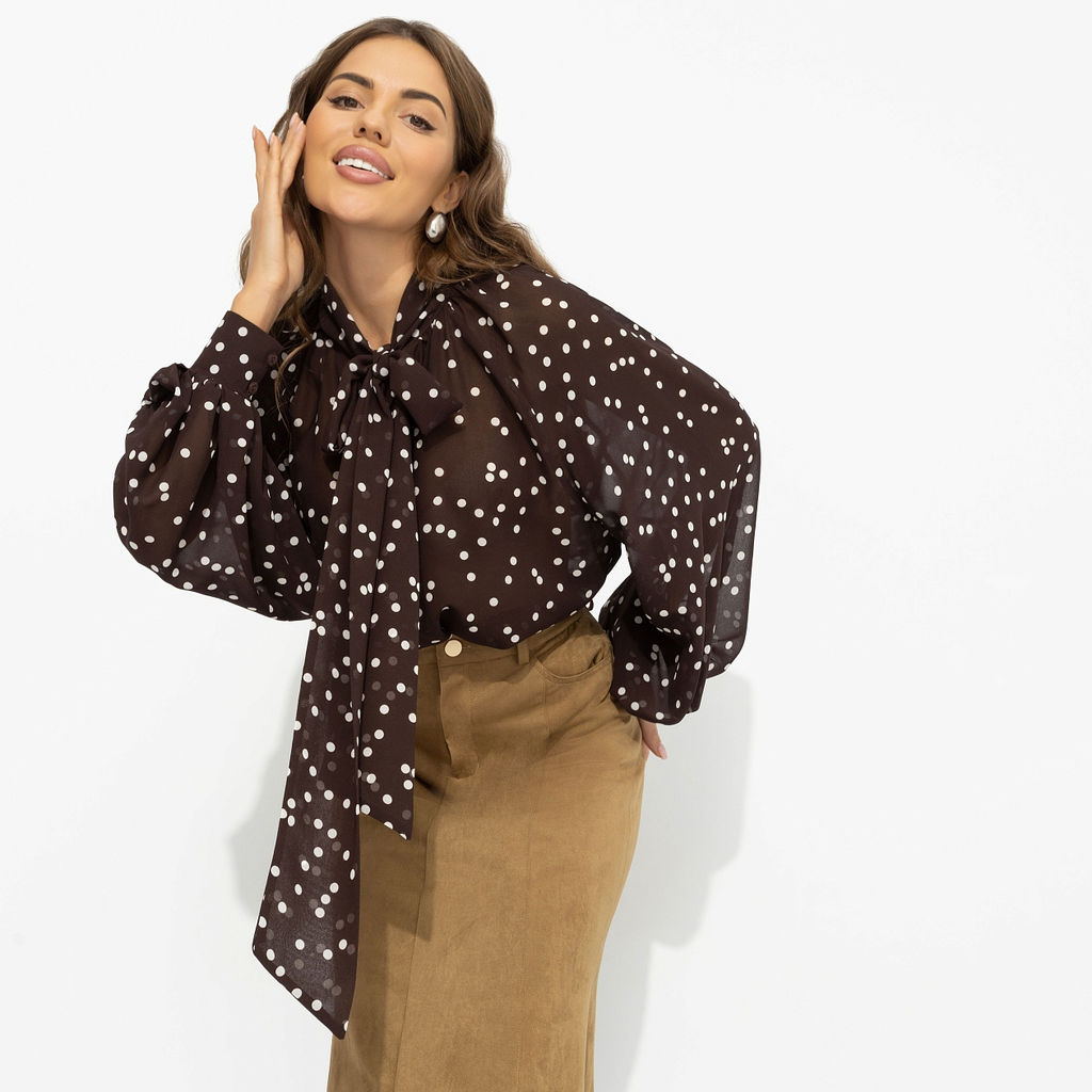 Блуза для нескучного офиса, Привлекаю удачу (американо) - Charutti фото 4