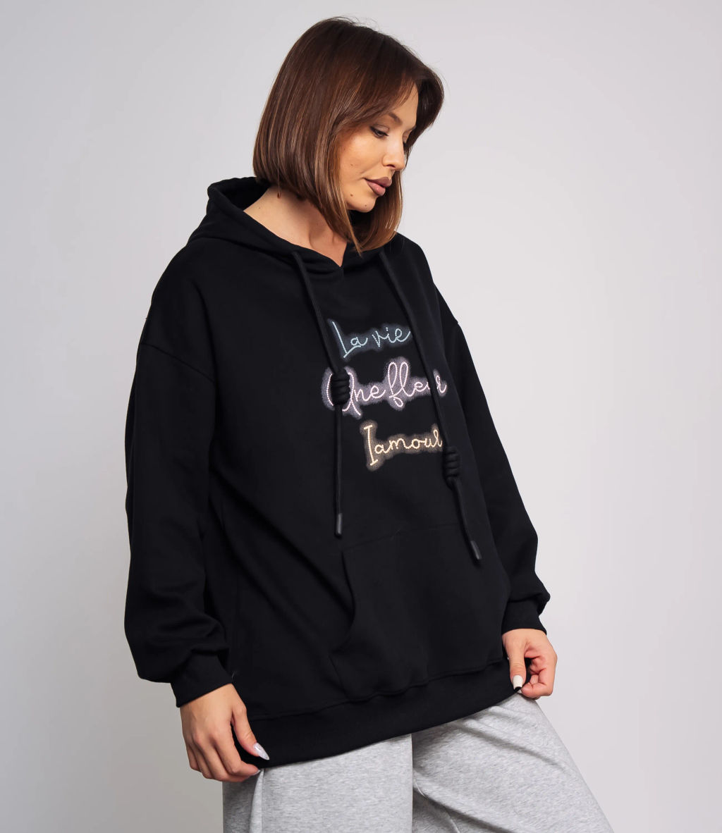 Худи #КТ3628 (1), чёрный - Dommod фото 2