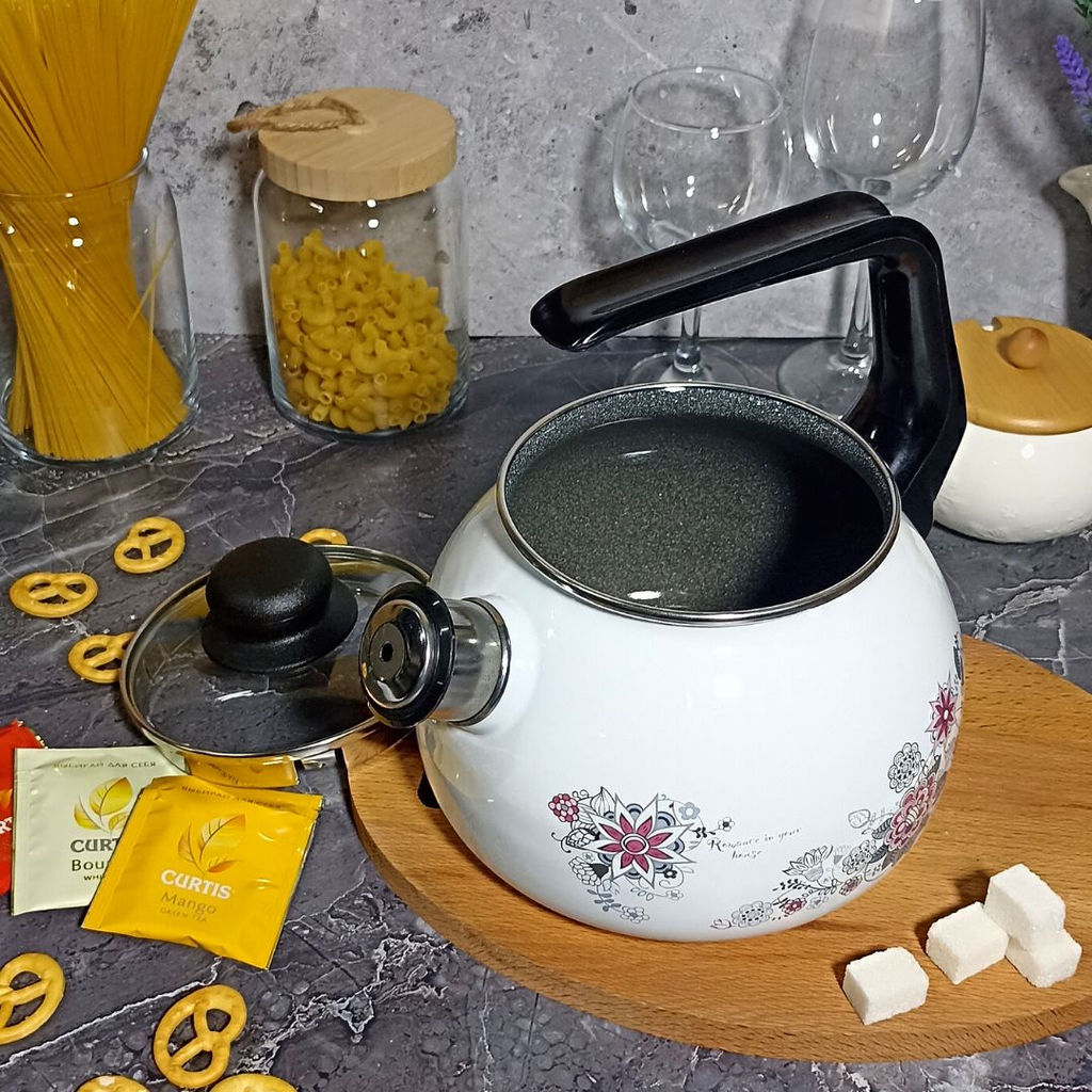 Чайник для плиты 2,0л 4с210я Весенний романс белоснежная