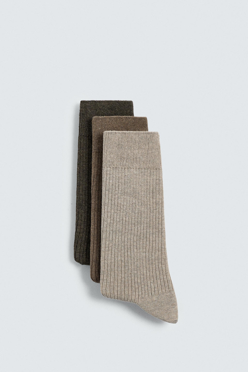 3-PACK OF BASIC RIBBED SOCKS - Zara фото 2