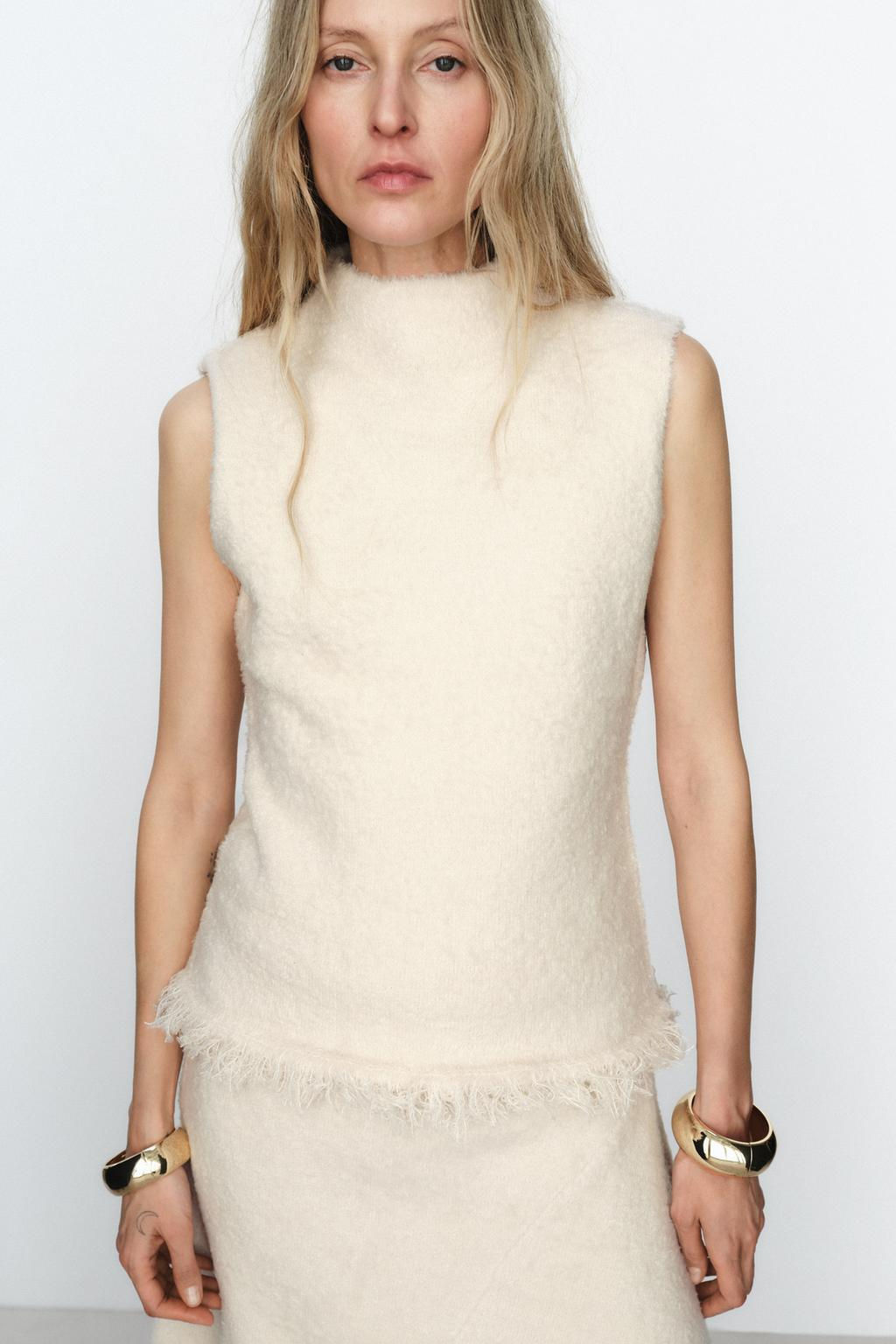 FRINGED KNIT TOP - Zara фото 3