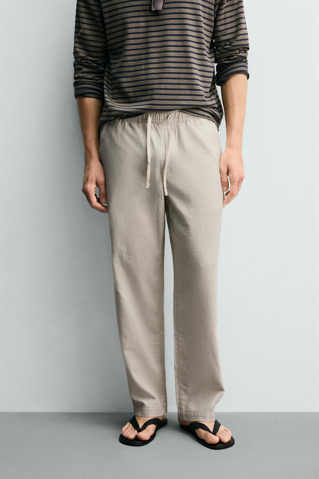 TEXTURED RELAXED FIT TROUSERS - Zara фото 26