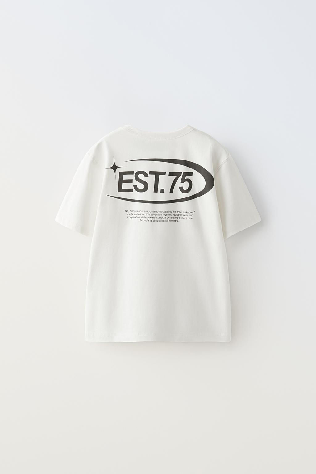 T-SHIRT WITH SLOGAN - Zara фото 2