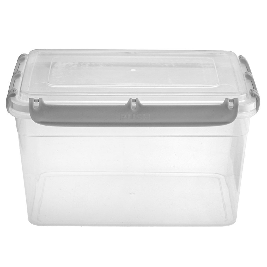 Bergen Контейнер для продуктов пластмассовый 4,5л, 25,8х17,9х15см, с защелками, пепельный жемчуг, подходит для СВЧ (Россия) - Домашняя мода фото 3