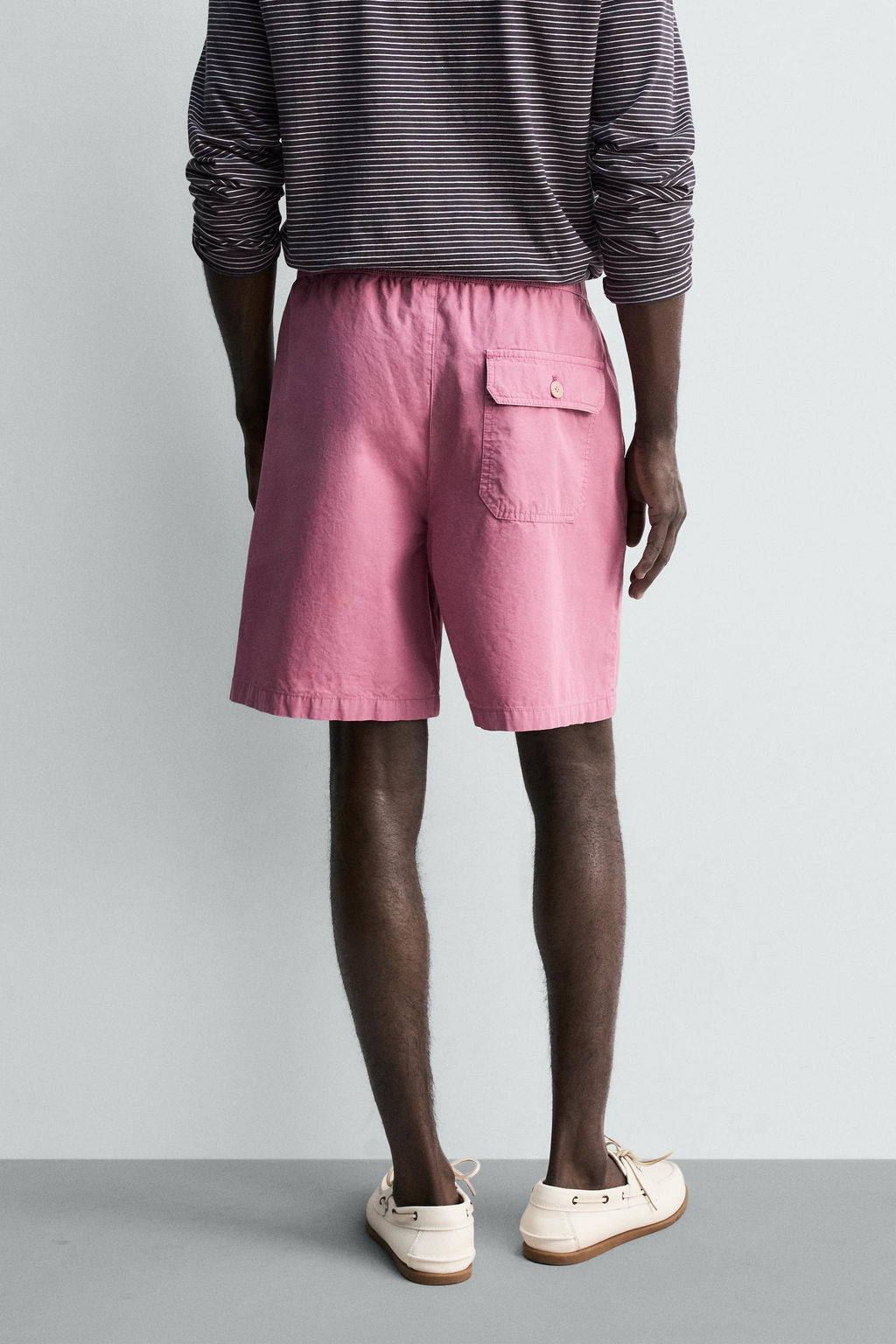BERMUDA LAVADA REGULAR FIT / Rosa