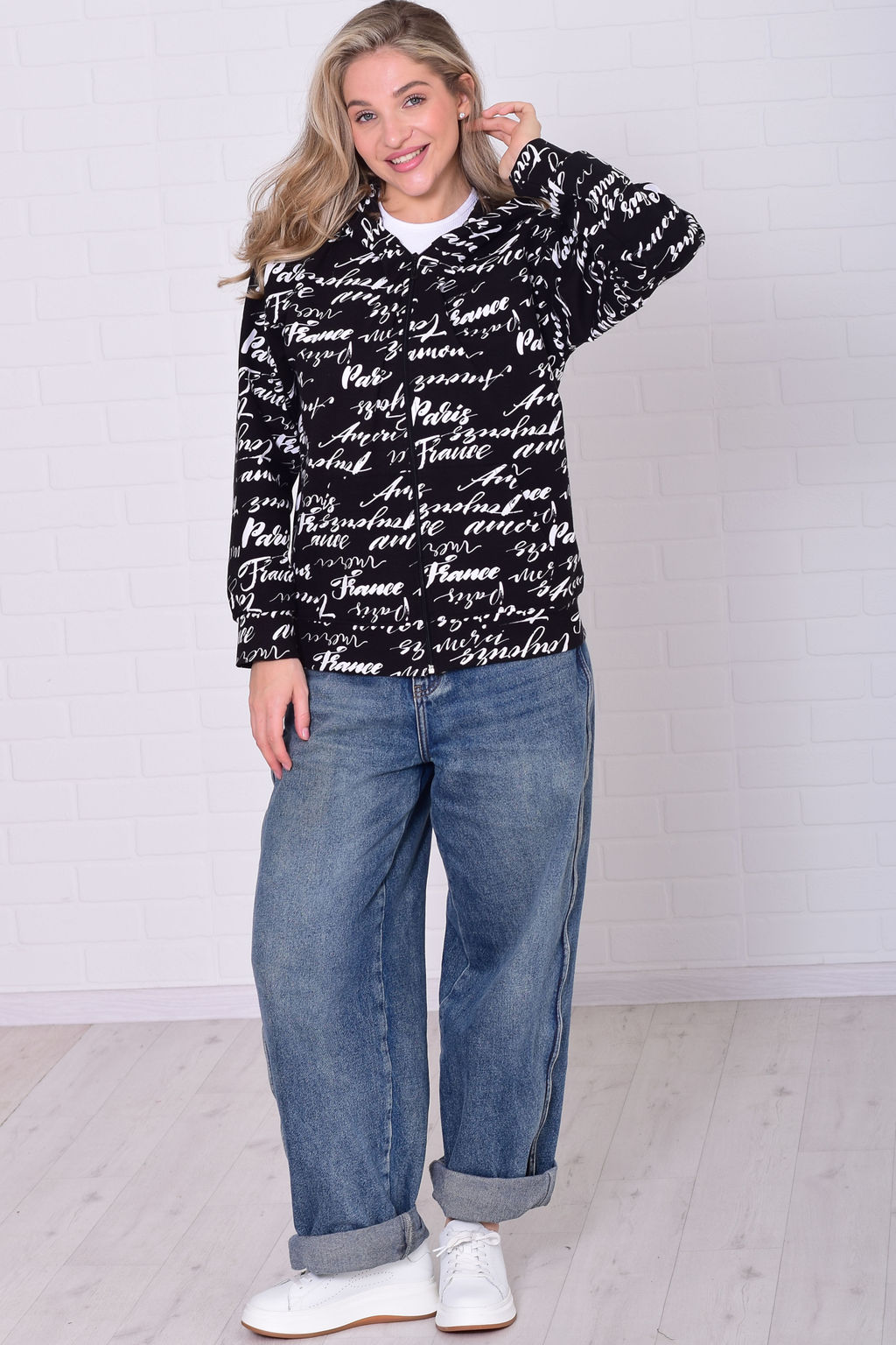 Толстовка женская 6-223 из футера двунитка - Новое кимоно фото 4