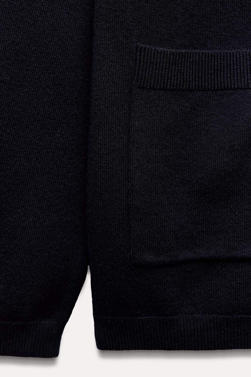 PLAIN KNIT 3/4 SLEEVE CARDIGAN - Zara фото 8