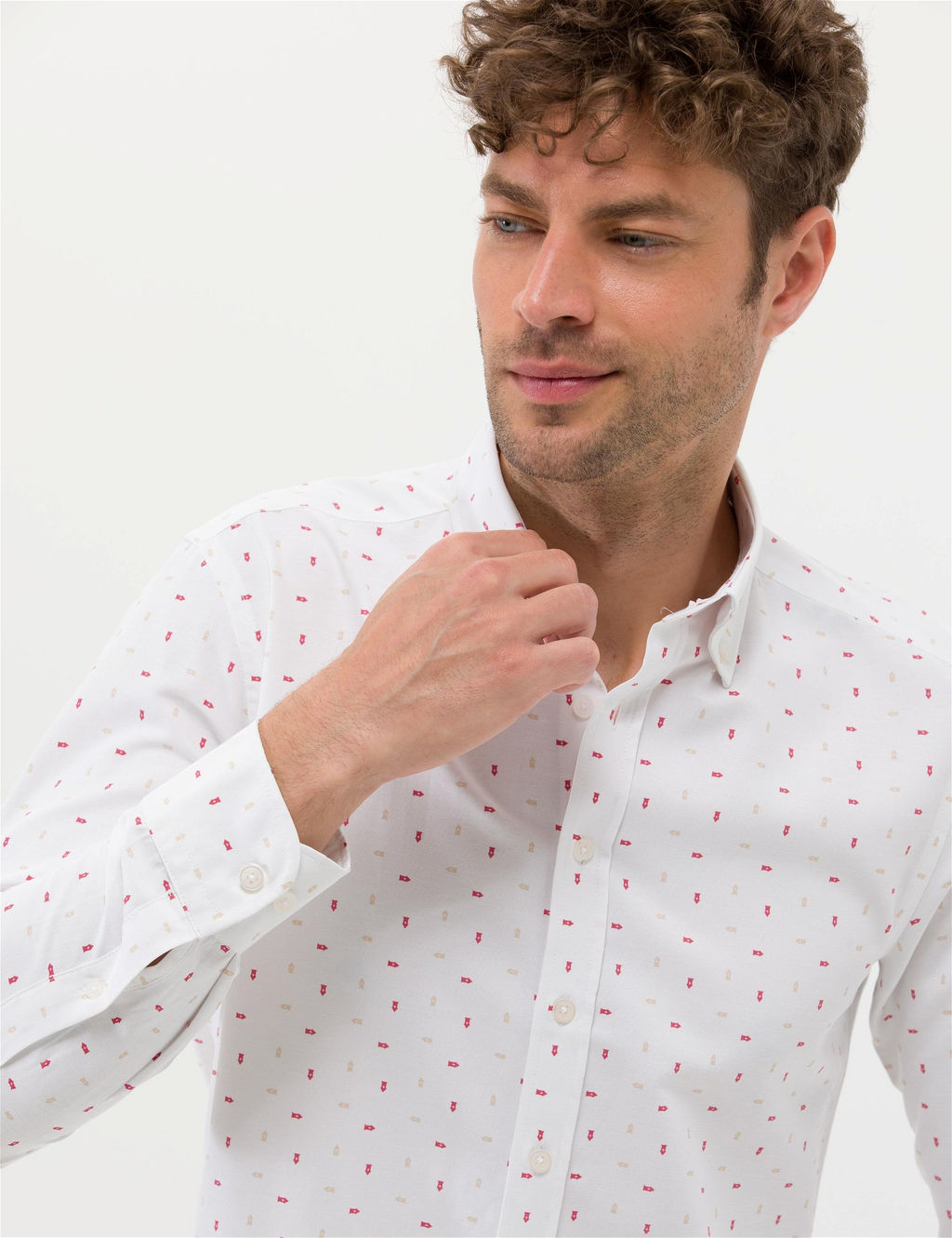 K_rm_z_ Slim Fit Uzun Kollu G_mlek