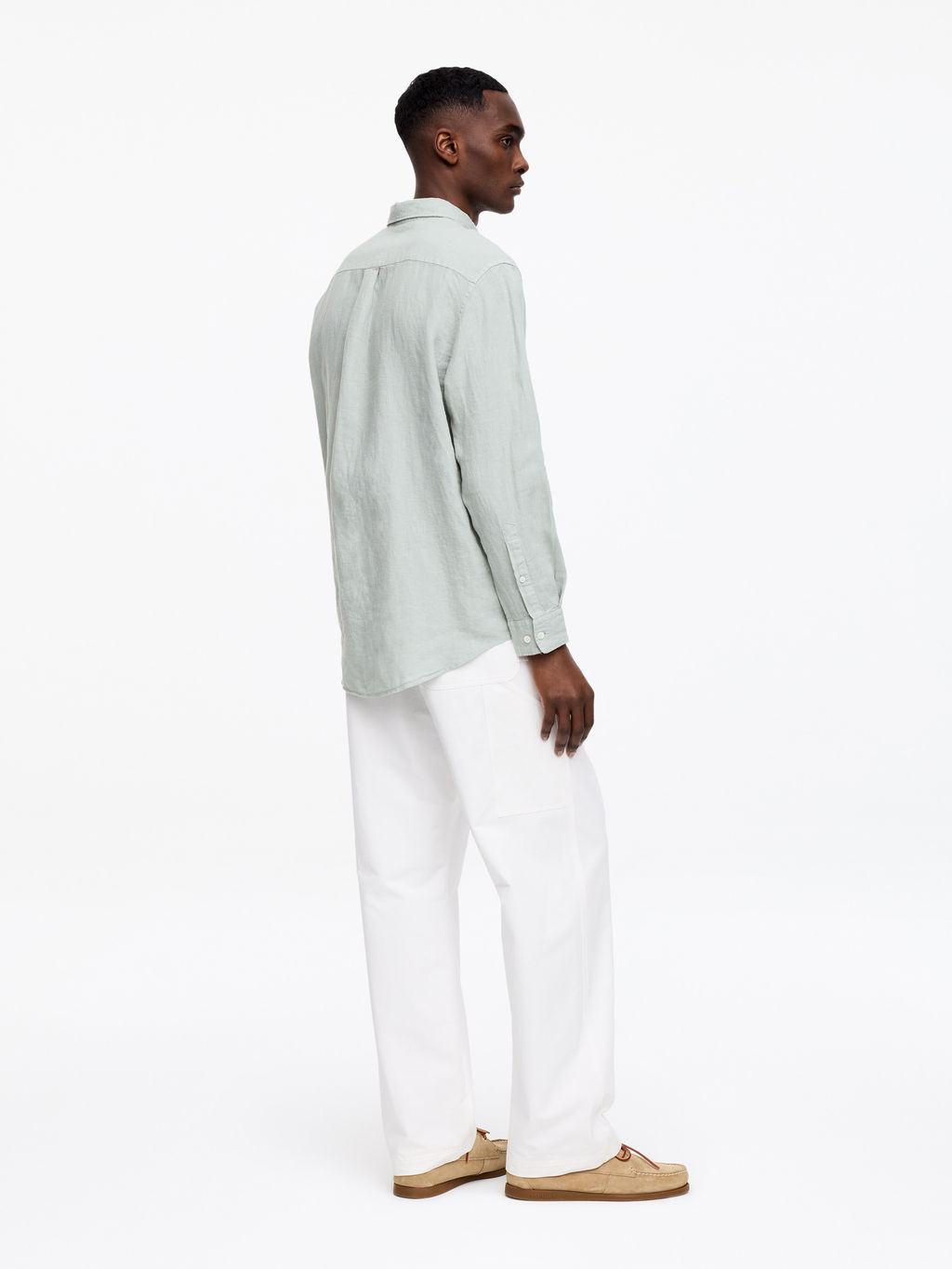 Camisa de lino holgada - H&m фото 7
