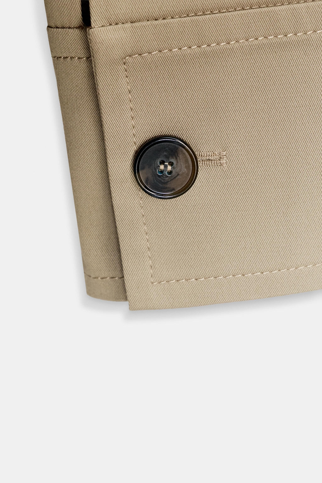 TRENCH OVERSIZE PA?UELO ZW COLLECTION LIMITED EDITION / kaki-med - Zara фото 9