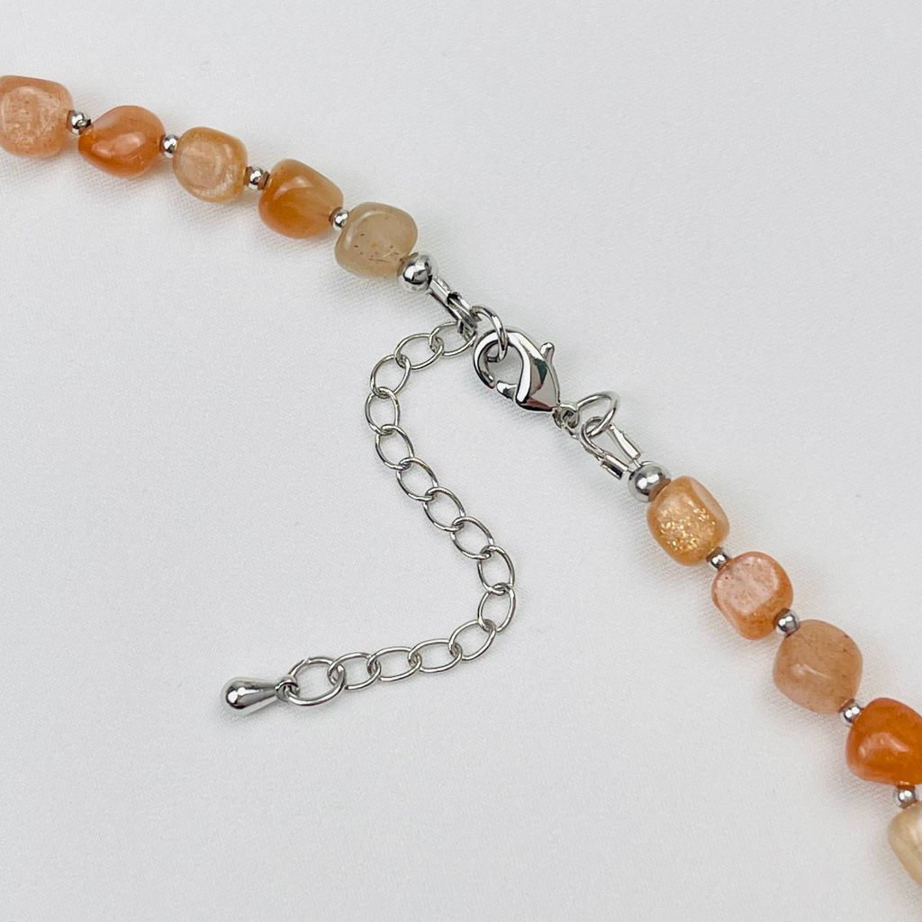 Колье из Лунного и Солнечного камня